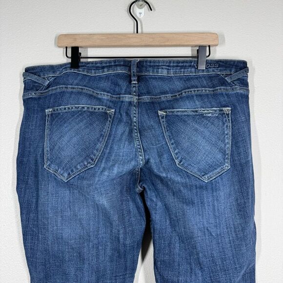 Vigoss The Thompson Tomboy Distressed Skinny Jeans Dark Wash Plus Size 16 - Picture 7 of 8